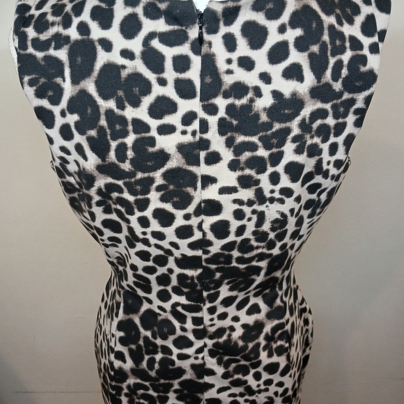 Jennifer Lopez Leopard Print Sleeveless Dress Size 12 - Picture 8 of 15